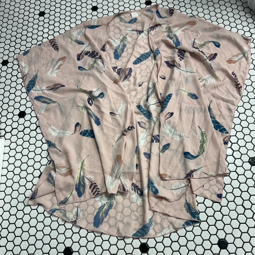 I love joah vintage floral cardigan kimono wrap size large